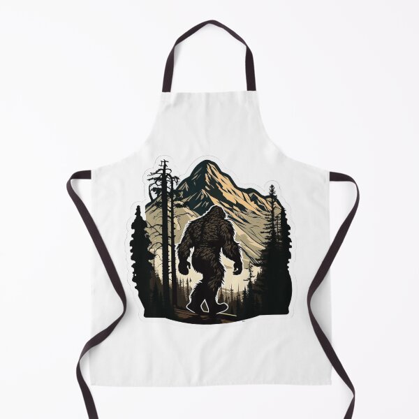 Item preview, Silhouette of Bigfoot walking in a mountain forest designed and sold by BrinaandPops.