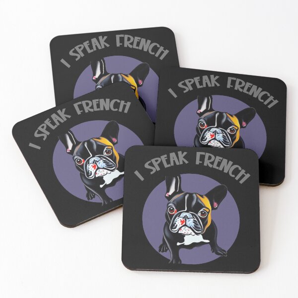 Item preview, Cute Black French Bulldog Speaks French designed and sold by Nature's Fancy.