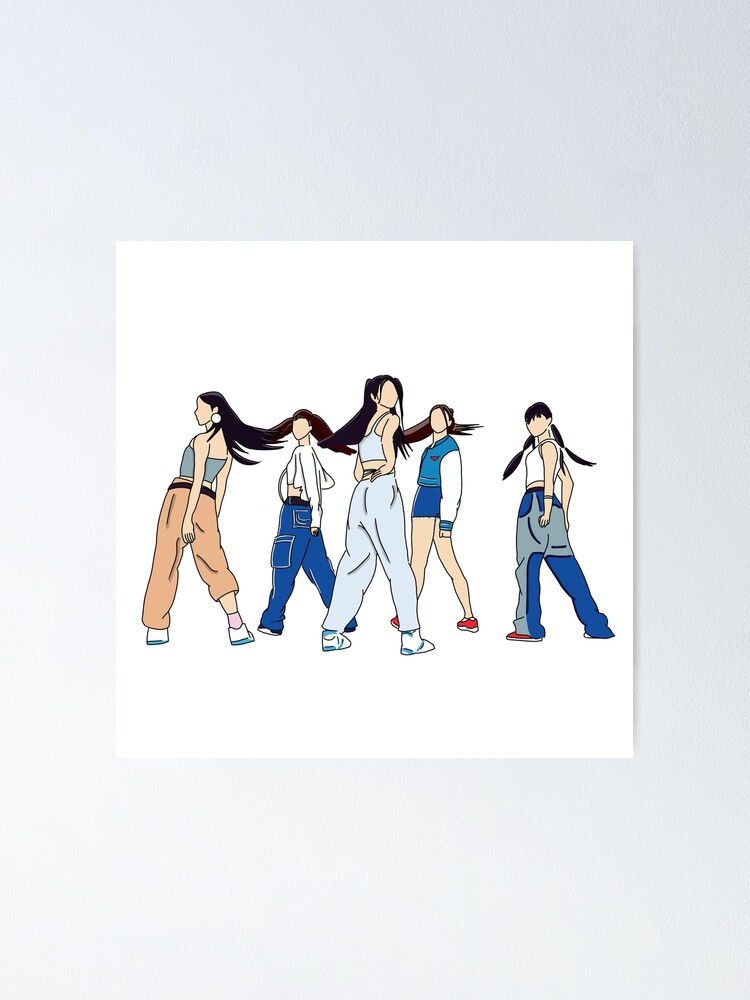 New Jeans Minimalistic Digital Poster (KPOP), Aesthetic New Jeans poster,  Instant Downloadable, Kpop wall print