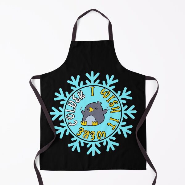 Item preview, I wish it were colder, with a cute cartoon penquin in snowflake frame designed and sold by Drzamag.