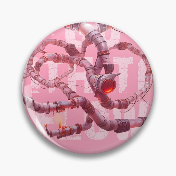 Item preview, GO WITH THE FLOW - A convoluted pipe on pink background designed and sold by GreissDesign.