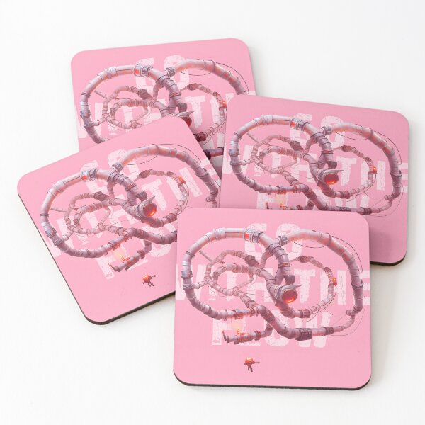 Item preview, GO WITH THE FLOW - A convoluted pipe on pink background designed and sold by GreissDesign.
