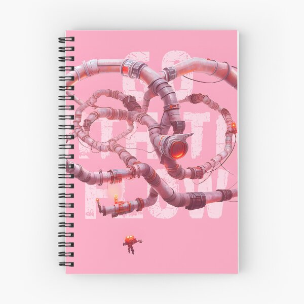 Artikelvorschau, GEHEN SIE MIT DEM FLUSS - Eine verschlungene Pfeife auf rosa Hintergrund entworfen und verkauft von GreissDesign.