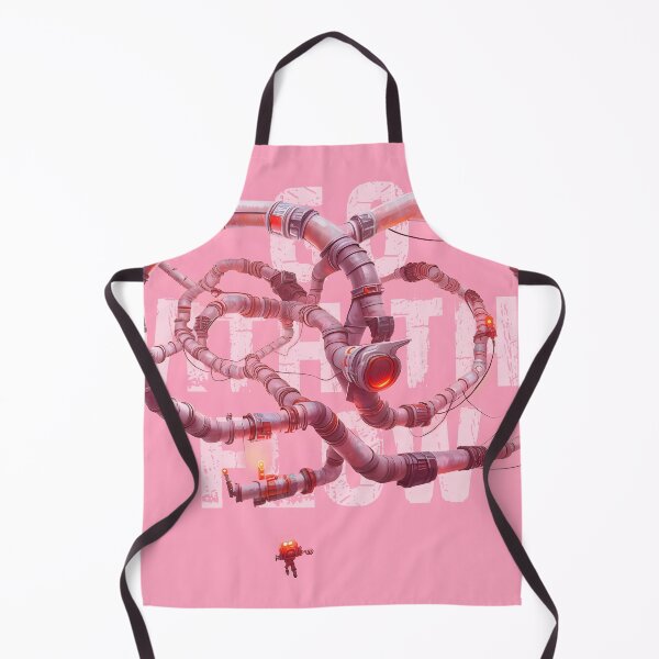 Item preview, GO WITH THE FLOW - A convoluted pipe on pink background designed and sold by GreissDesign.