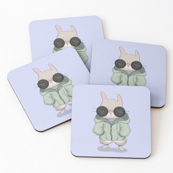 Item preview, Rabbit with black glasses designed and sold by Omnuttar.