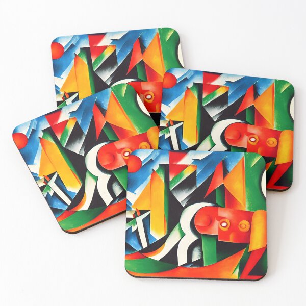 Aperçu de l'œuvre Des robots à la manière de Franz Marc créée et vendue par CRAFTER-MEDIA.
