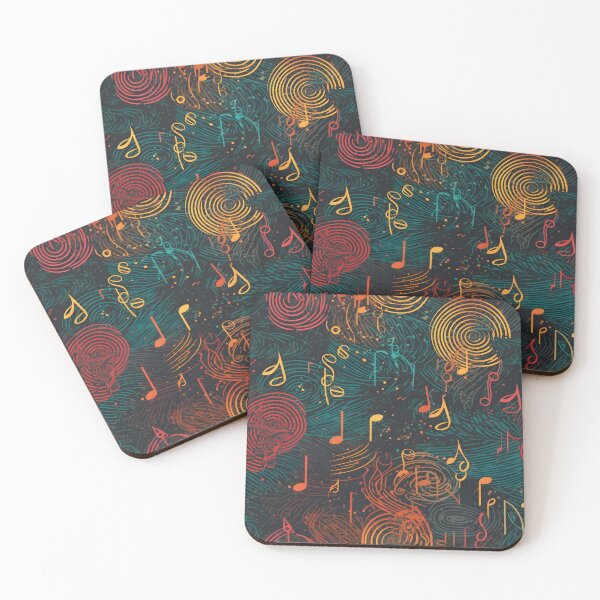 Item preview, Music notes tiling pattern designed and sold by paulstamp.