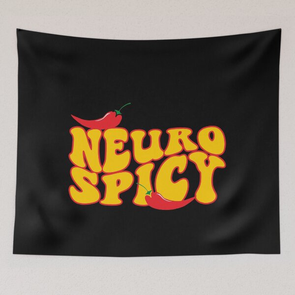 Aperçu de l'œuvre Neurospicy Funny Neurodivergent ADHD ASD Hot Peppers Groovy créée et vendue par cvt01.