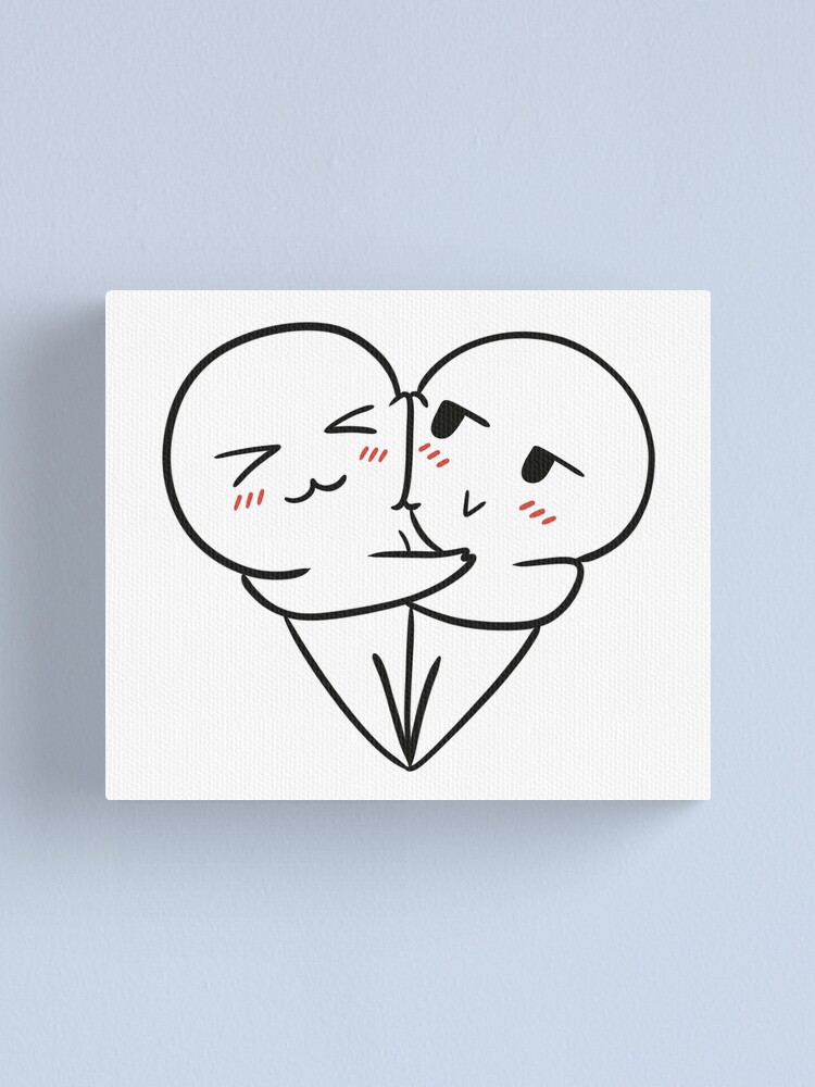 Couple kiss, a little shy love Sticker for Sale by lapsuss