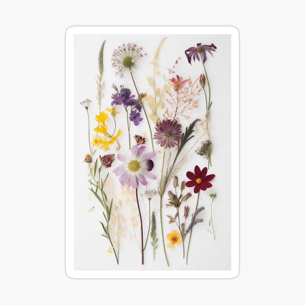 Natures Treasures Preserved: A Collection of Pressed Blooms - Pressed Dried  flowers on white background iPad Case & Skin for Sale by EmeraldeaArt