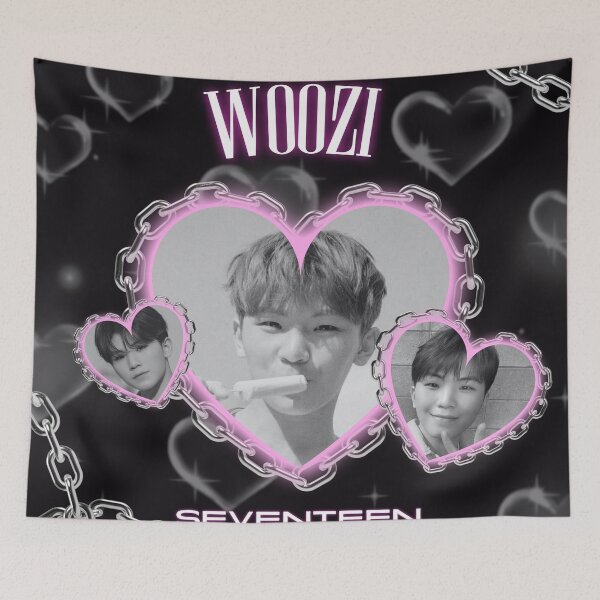 Item preview, Seventeen Woozi Y2K Heart designed and sold by wonnie.