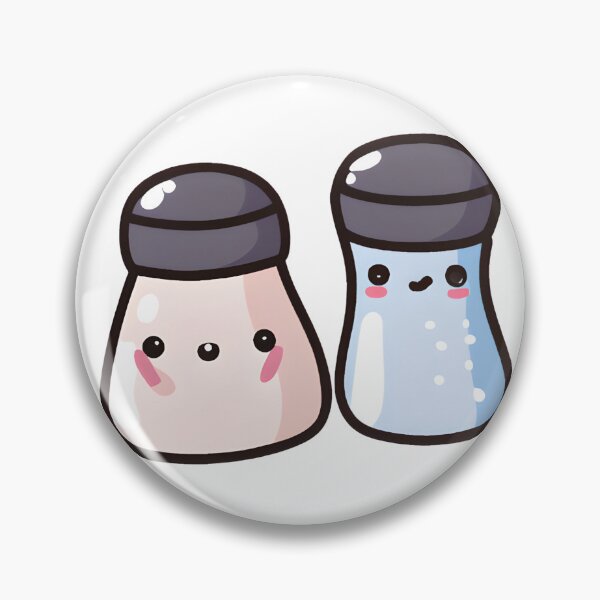 Item preview, Cute Kawaii Chibi Sticker: Salt and Pepper Shakers designed and sold by Shelley Noel.