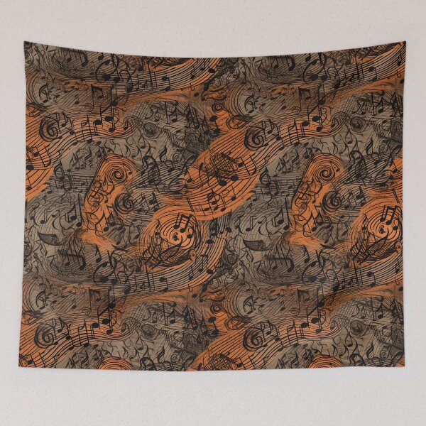 Item preview, Music notes tiling pattern designed and sold by paulstamp.