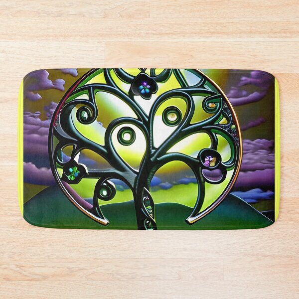 Item preview, Celtic Stained Glass Tree of Life with Purple Clouds designed and sold by DreamyEscapism.
