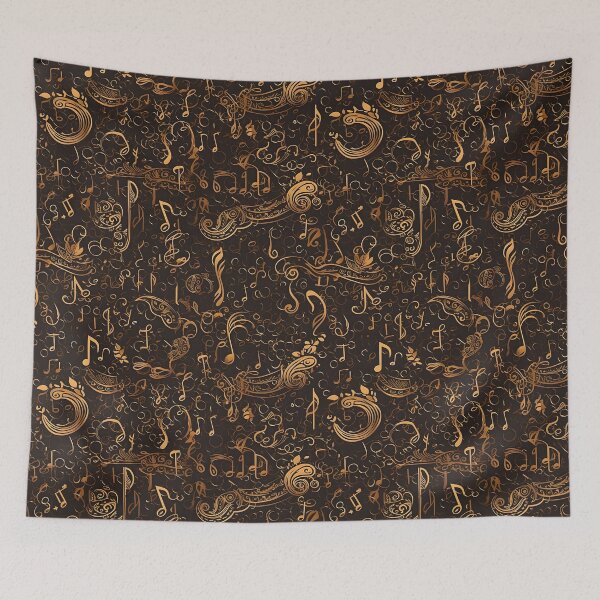 Item preview, Music notes tiling pattern designed and sold by paulstamp.