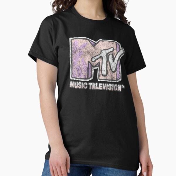 Item preview, MTV Distressed Pink Pastel Palm Tree MTV Logo  designed and sold by FifthSun.