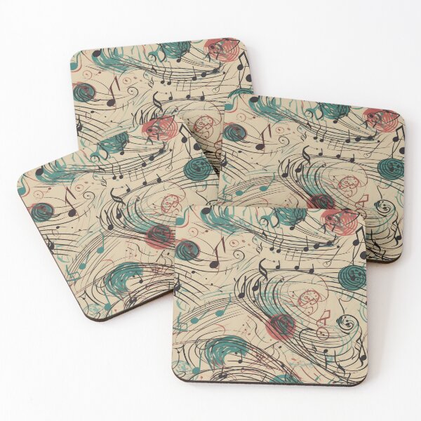 Item preview, Music notes tiling pattern designed and sold by paulstamp.