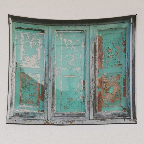Item preview, Window with turquoise blinds designed and sold by Anna Lemos.