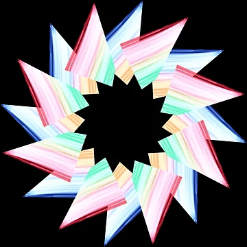 Artwork thumbnail, multicolored star by Meo Design