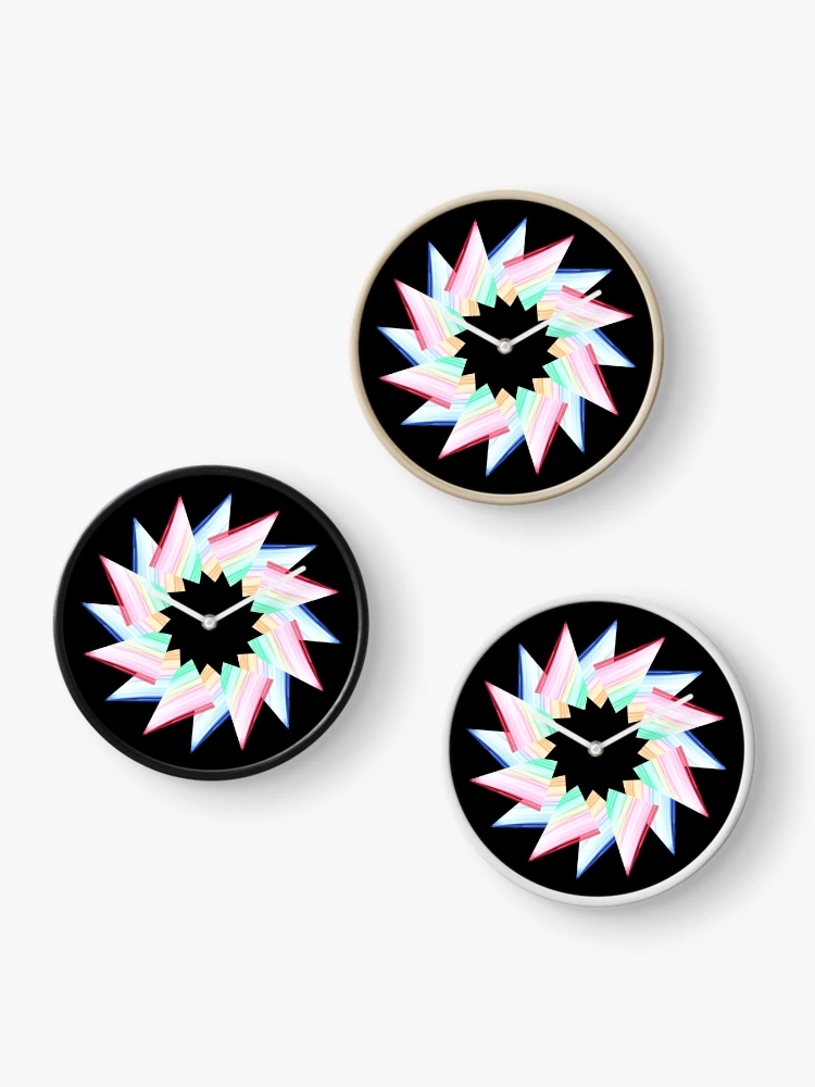 Thumbnail 3 of 4, Clock, multicolored star designed and sold by Meo Design.