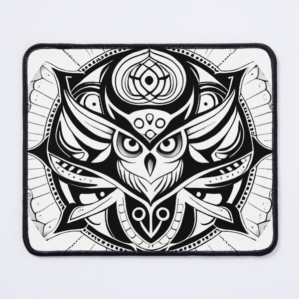 Item preview, Owl tribal mandala tattoo designed and sold by HappyTrippy.