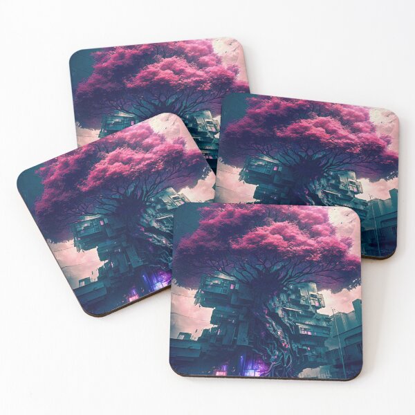 Item preview, sakura tree cyberpunk city designed and sold by gianni3g.