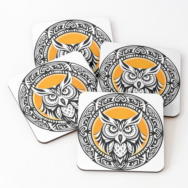 Item preview, Owl tribal mandala tattoo designed and sold by HappyTrippy.