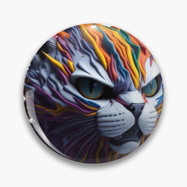Item preview, Roaring Cat Head in Hyperdetailed 3D Splash Art designed and sold by MediaPOX.
