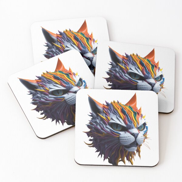 Item preview, Roaring Cat Head in Hyperdetailed 3D Splash Art designed and sold by MediaPOX.