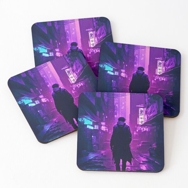 Item preview, lonely man, cyberpunk street designed and sold by gianni3g.