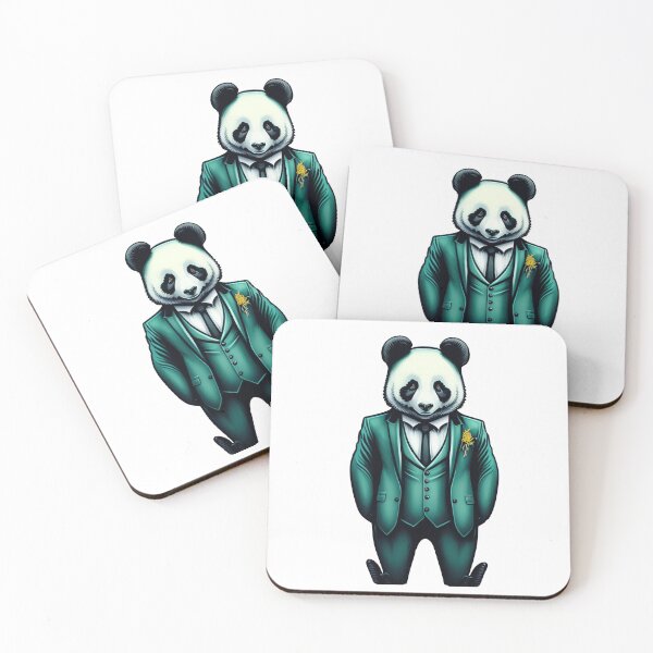 Item preview, A panda in a green tuxedo designed and sold by Sanan Israyilli.