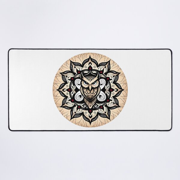 Item preview, Owl tribal mandala tattoo designed and sold by HappyTrippy.