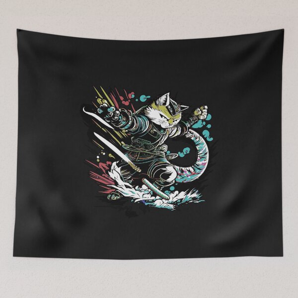 Item preview, Samurai Cat Warrior designed and sold by SasukiMedia.