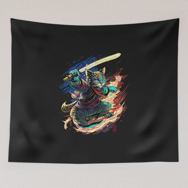 Item preview, Samurai Cat Warrior designed and sold by SasukiMedia.