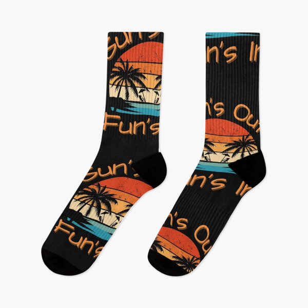 Item preview, Sun's Out Fun's In Summer Sunset Circle Vintage Colorful Design designed and sold by EarthArtDesigns.