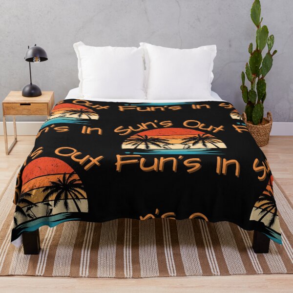 Item preview, Sun's Out Fun's In Summer Sunset Circle Vintage Colorful Design designed and sold by EarthArtDesigns.