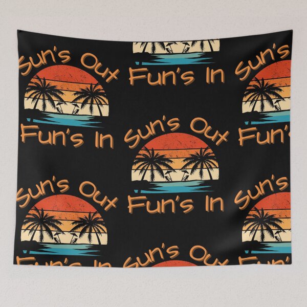 Item preview, Sun's Out Fun's In Summer Sunset Circle Vintage Colorful Design designed and sold by EarthArtDesigns.