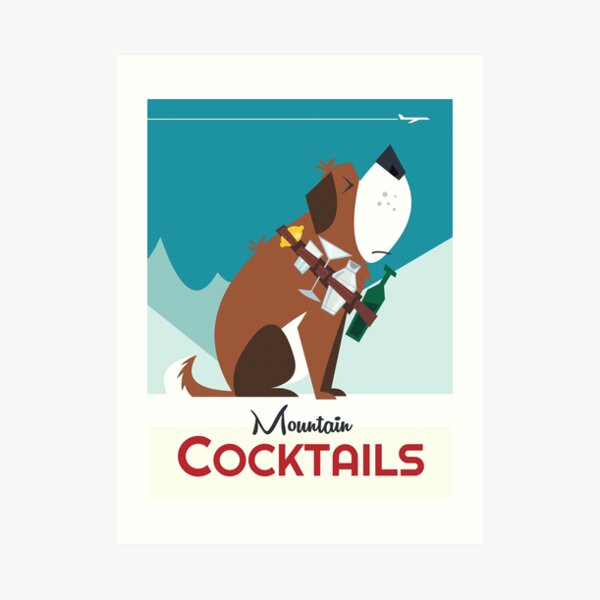 Mountain Cocktails Art Print