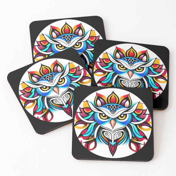 Item preview, Owl tribal mandala tattoo designed and sold by HappyTrippy.