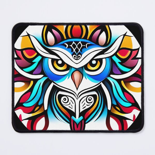 Item preview, Owl tribal mandala tattoo designed and sold by HappyTrippy.