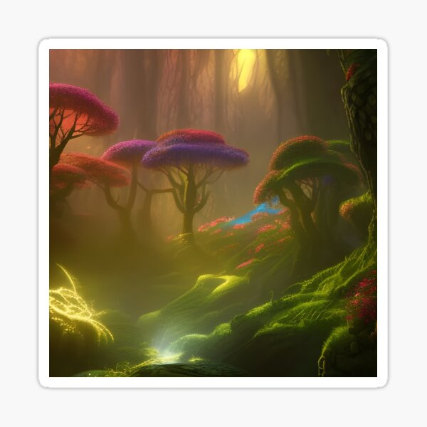 Magical rainforest Sticker