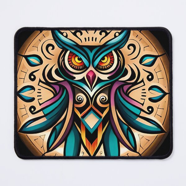 Item preview, Owl tribal mandala tattoo designed and sold by HappyTrippy.