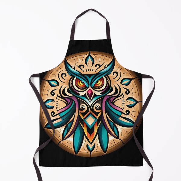 Item preview, Owl tribal mandala tattoo designed and sold by HappyTrippy.