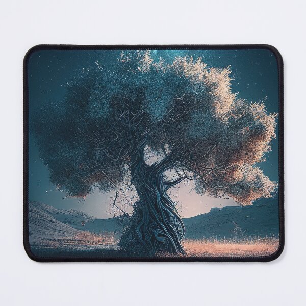 Item preview, Nighttime Tree and Milky Way Illustration designed and sold by RK - Shop.