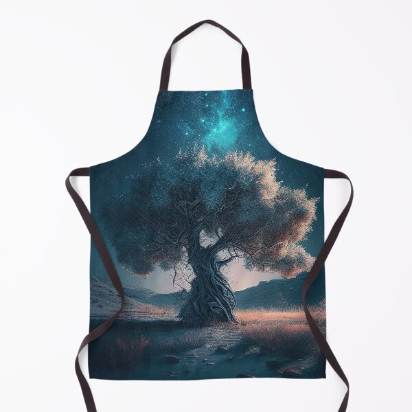 Item preview, Nighttime Tree and Milky Way Illustration designed and sold by RK - Shop.