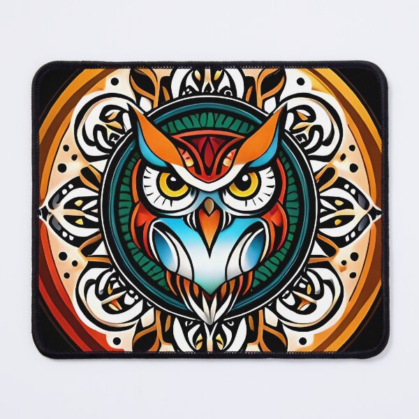 Item preview, Owl tribal mandala tattoo designed and sold by HappyTrippy.