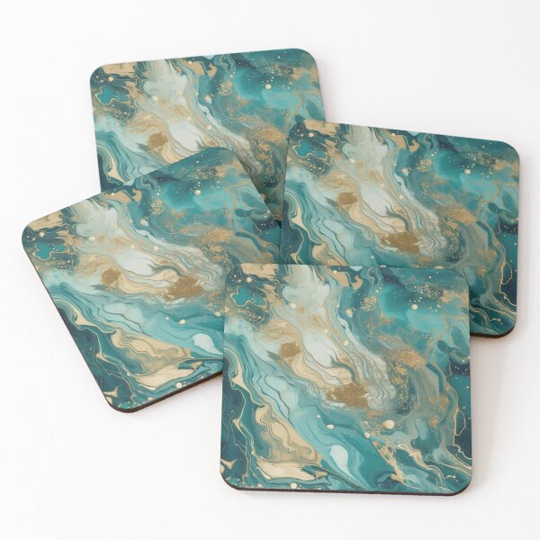Item preview, Seamless Granite Inspired Pattern - Golden Peacock designed and sold by GenerationalArt.
