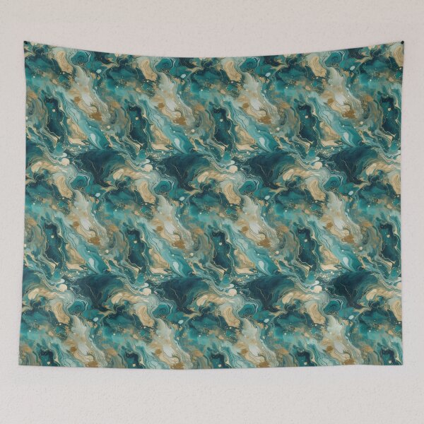 Item preview, Seamless Granite Inspired Pattern - Golden Peacock designed and sold by GenerationalArt.