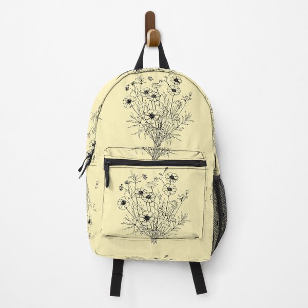 Item preview, Black White Wildflowers Line Art designed and sold by Wall-Art-Design.