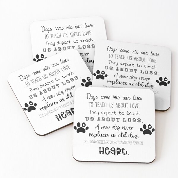 Item preview, "Dogs teach us about love" - beautiful quote about dogs designed and sold by Jenson Major.